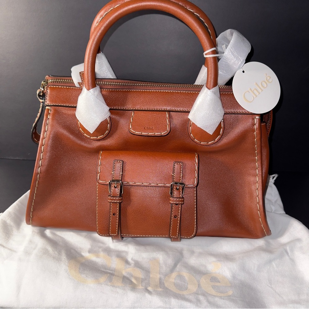 Chloe Ladies Sepia Brown Medium Edith Top Handle Bag 👜✨